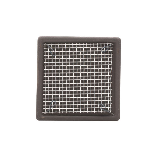 Stainless steel grid on ceramic plate - square 6,5x6,5cm - Moss cultivation