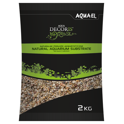 Aquael gravel natural coloful 1,4-2mm - 2kg